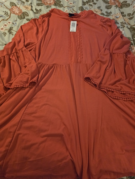 torrid Dresses & Skirts - NWT Torrid 6 Orange Dress Bell Sleeves